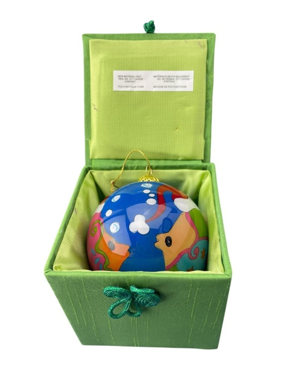 Pier 1 Imports Li Bien Merry Fishmas Seahorse Glass Ball Ornament Christmas 2008